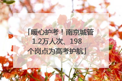 暖心护考！南京城管1.2万人次、198个岗点为高考护航