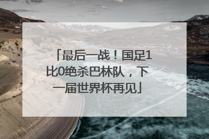 最后一战！国足1比0绝杀巴林队，下一届世界杯再见