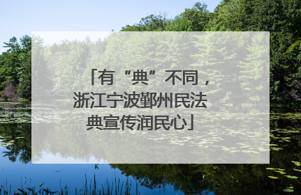 有“典”不同，浙江宁波鄞州民法典宣传润民心