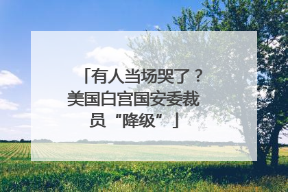 有人当场哭了？美国白宫国安委裁员“降级”
