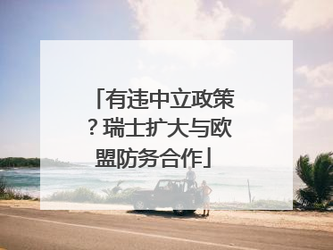 有违中立政策？瑞士扩大与欧盟防务合作