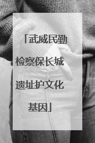 武威民勤检察保长城遗址护文化基因