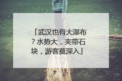 武汉也有大瀑布？水势大，夹带石块，游客莫深入