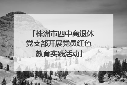 株洲市四中离退休党支部开展党员红色教育实践活动