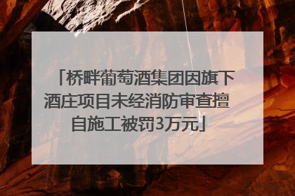 桥畔葡萄酒集团因旗下酒庄项目未经消防审查擅自施工被罚3万元