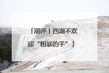 潮评丨西湖不欢迎“粗暴的手”
