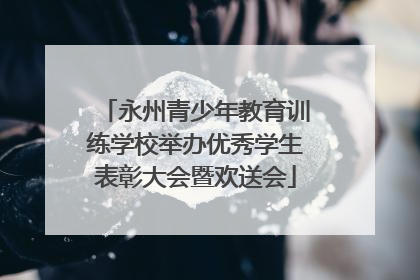 永州青少年教育训练学校举办优秀学生表彰大会暨欢送会