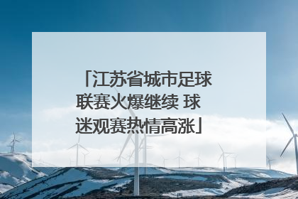 江苏省城市足球联赛火爆继续 球迷观赛热情高涨