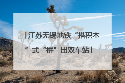 江苏无锡地铁“搭积木”式“拼”出双车站
