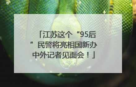 江苏这个“95后”民警将亮相国新办中外记者见面会！