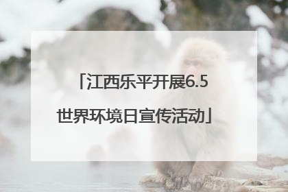 江西乐平开展6.5世界环境日宣传活动