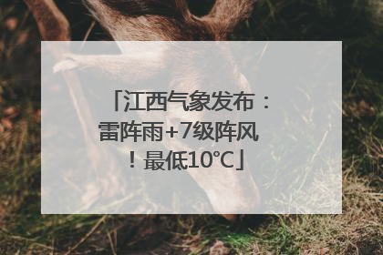 江西气象发布：雷阵雨+7级阵风！最低10℃