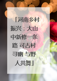 河南乡村振兴：大山中新修一条路 可古村寻幽 与野人共舞