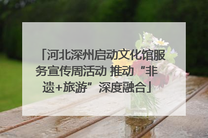 河北深州启动文化馆服务宣传周活动 推动“非遗+旅游”深度融合