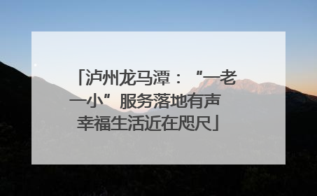 泸州龙马潭：“一老一小”服务落地有声 幸福生活近在咫尺