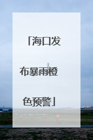 海口发布暴雨橙色预警