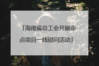 海南省总工会开展重点项目一线慰问活动