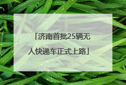 济南首批25辆无人快递车正式上路