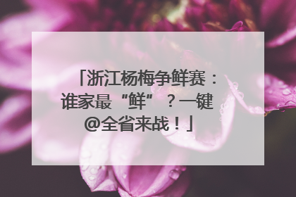 浙江杨梅争鲜赛：谁家最“鲜”？一键@全省来战！
