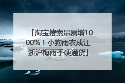 淘宝搜索量暴增1000%！小狗雨衣成江浙沪梅雨季硬通货