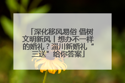 深化移风易俗 倡树文明新风丨想办不一样的婚礼？淄川新婚礼“三送”给你答案