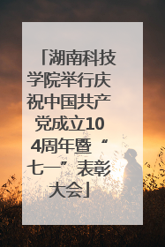 湖南科技学院举行庆祝中国共产党成立104周年暨“七一”表彰大会