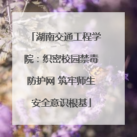 湖南交通工程学院：织密校园禁毒防护网 筑牢师生安全意识根基