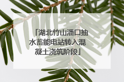 湖北竹山潘口抽水蓄能电站转入混凝土浇筑阶段