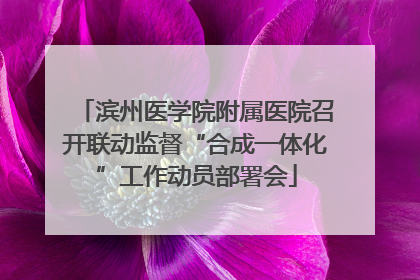滨州医学院附属医院召开联动监督“合成一体化”工作动员部署会
