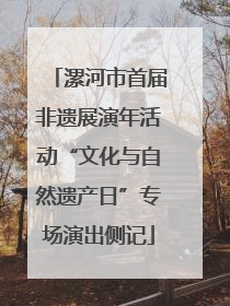 漯河市首届非遗展演年活动“文化与自然遗产日”专场演出侧记