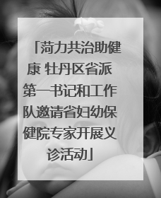 菏力共治助健康 牡丹区省派第一书记和工作队邀请省妇幼保健院专家开展义诊活动