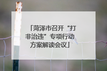 菏泽市召开“打非治违”专项行动方案解读会议
