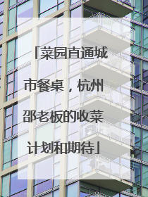 菜园直通城市餐桌，杭州邵老板的收菜计划和期待
