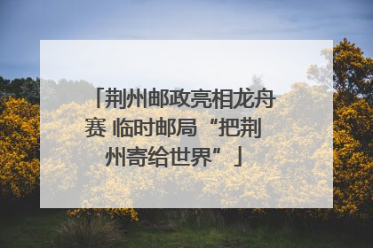 荆州邮政亮相龙舟赛 临时邮局“把荆州寄给世界”