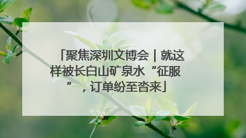 聚焦深圳文博会｜就这样被长白山矿泉水“征服”，订单纷至沓来