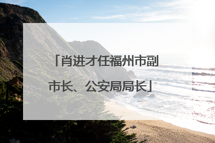 肖进才任福州市副市长、公安局局长