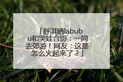舒淇晒labubu和哭娃合影：一同去郊游！网友：这是怎么火起来了？