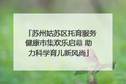 苏州姑苏区托育服务健康市集欢乐启幕 助力科学育儿新风尚