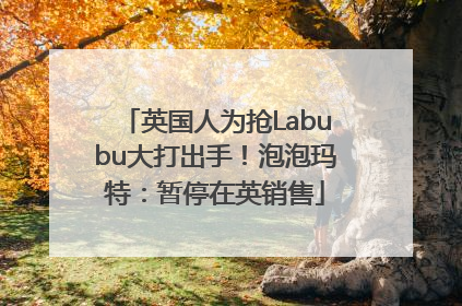 英国人为抢Labubu大打出手！泡泡玛特：暂停在英销售
