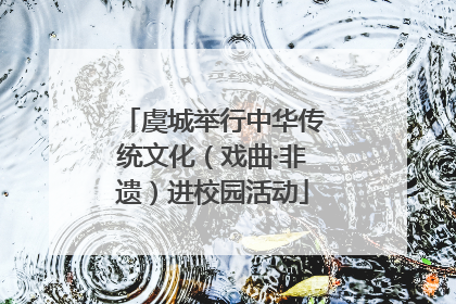 虞城举行中华传统文化（戏曲·非遗）进校园活动