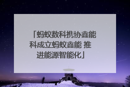 蚂蚁数科携协鑫能科成立蚂蚁鑫能 推进能源智能化