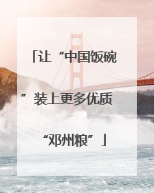 让“中国饭碗”装上更多优质“邓州粮”