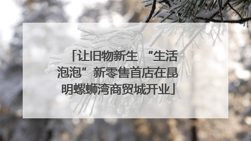 让旧物新生 “生活泡泡”新零售首店在昆明螺蛳湾商贸城开业