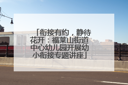 衔接有约，静待花开：福莱山街道中心幼儿园开展幼小衔接专题讲座