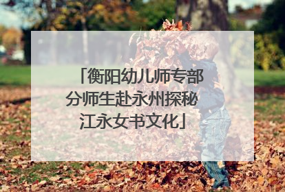 衡阳幼儿师专部分师生赴永州探秘江永女书文化