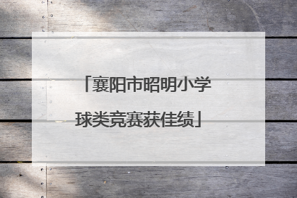 襄阳市昭明小学球类竞赛获佳绩