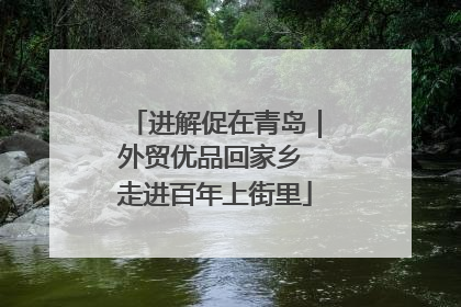 进解促在青岛｜外贸优品回家乡 走进百年上街里