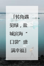 转角遇见绿，盐城滨海“口袋”盛满幸福