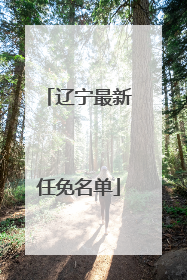 辽宁最新任免名单