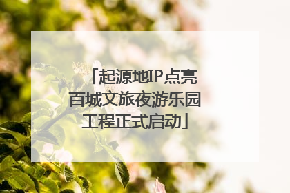 起源地IP点亮百城文旅夜游乐园工程正式启动